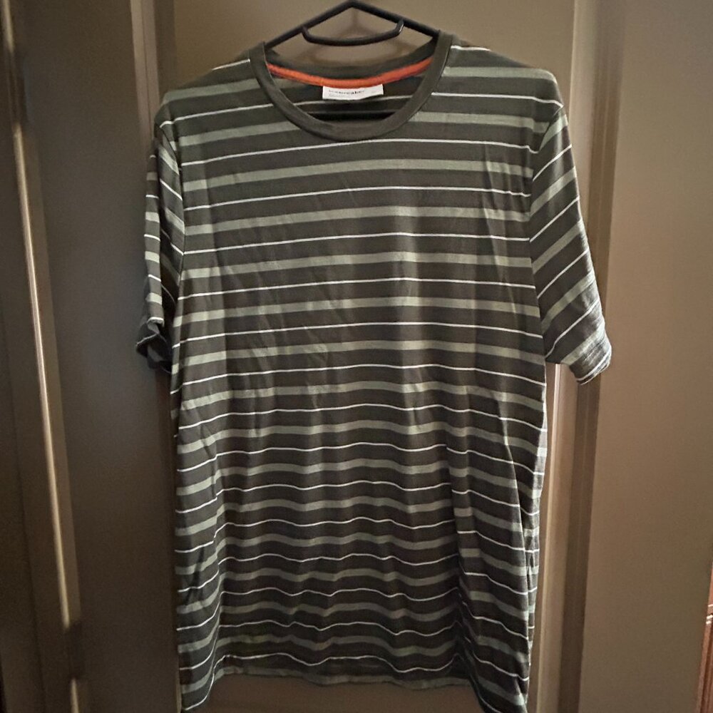 Men's Merino Linen T-Shirt Stripe